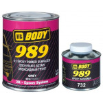 Грунт епоксидний BODY 989 4+1 1л сірий + затверджувач 0,2л