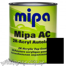 Автоемаль акрилова Mipa 601 Чорна 1л без затверджувача