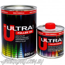 Акриловий грунт Novol Ultra Line Fuller 100 (5:1) білий 0,8л + затверджувач 0,16л