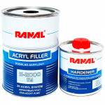 Акриловий грунт RANAL S-2000 (5:1) чорний 0,8л + затверджувач 0,16л