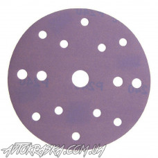 Шлифовальный круг Smirdex 740 пурпурный 15 отверстий P180 Ø150мм