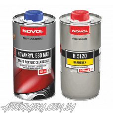 Лак акриловий матовий Novol NOVAKRYL 530 2+1 0,5л, без затверджувача
