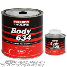 Грунт акриловий BODY ECONOMY PROLINE 634 чорний 0.8L + затверджувач 625 0,2L
