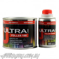 Акриловий грунт Novol Ultra Line Fuller 100 (5:1) сірий 0,4л + затверджувач 0,08л