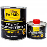 Грунт-наполнитель акриловый Farbid premium 5+1, черный 0,8л + отв.0,16л